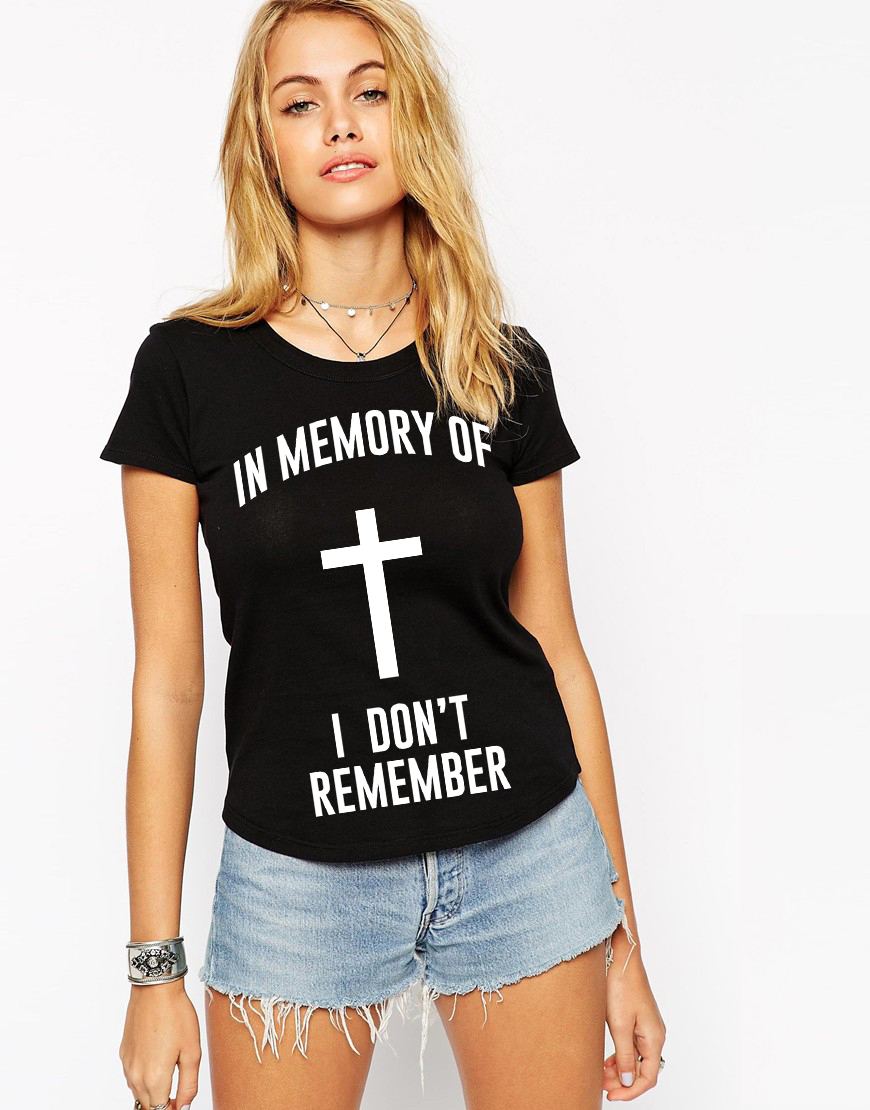 Tricou dama negru - In memory 
